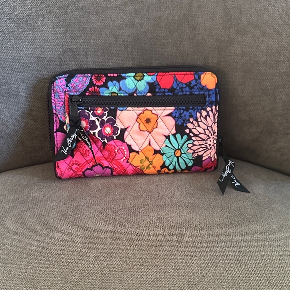 Vera Bradley Floral Fiesta Turn Lock Wallet - Picture 2 of 8